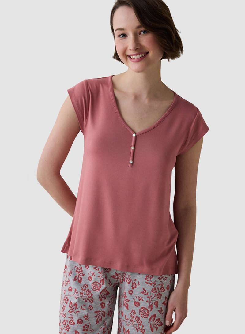 Penti Mia Capri Dusty Rose Pyjama Set - Image 3