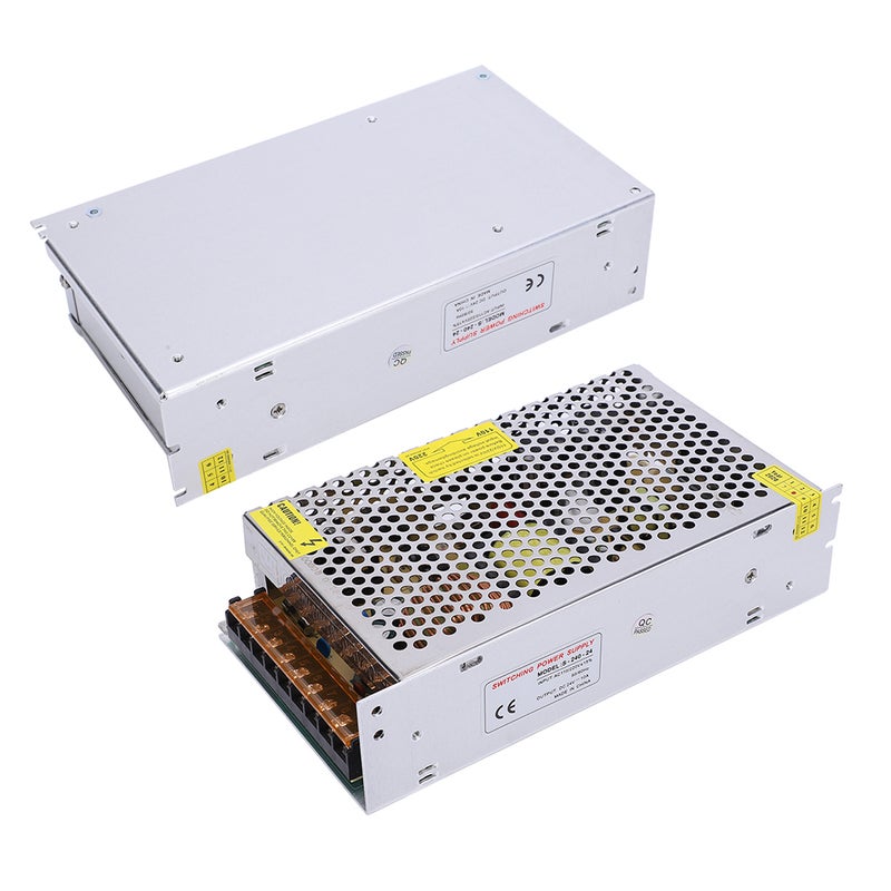 مصدر طاقة تغياري منظم عالمي DC 24V 10A لأشرطة الإضاءة LED والمراقبة المرئية المحمية (CCTV) - Image 1