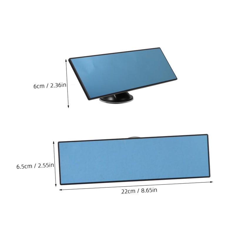 Universal Car Rearview Mirror Wide Angle Safety Strong Suction Cup Rotation Interior - Image 3