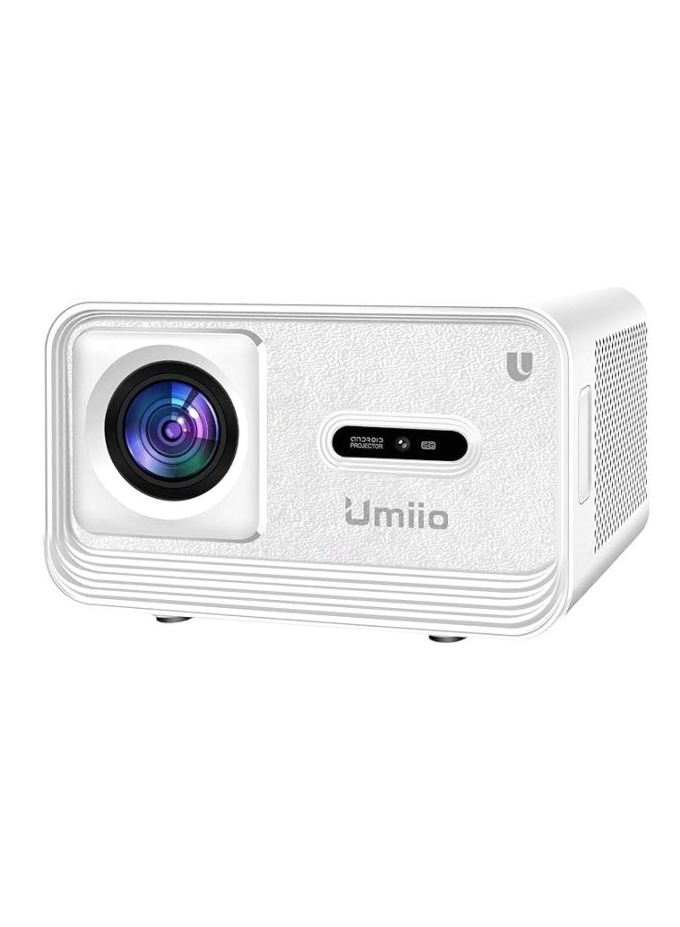 Smart Home Theater U8 Pro 4K Projector 5G WIFI and Bluetooth Electric Focus Projector for Movies and Games-White