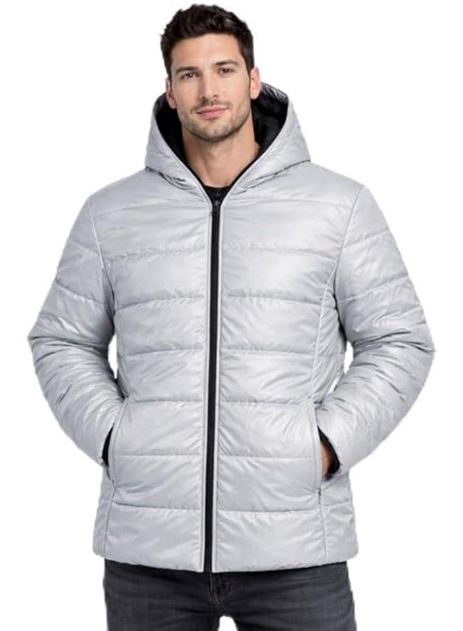 synthetic puffer jacket Padded MicroFiber inside - Silver - Image 1