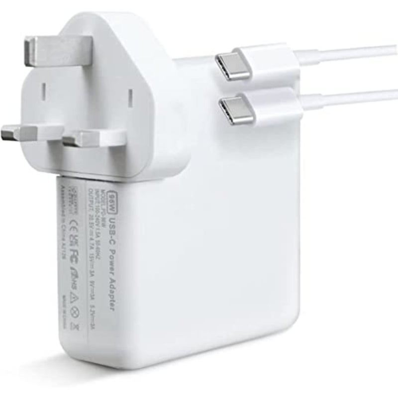 96W Type C Macbook Pro-Air Fast Replacement Charger, Power Adapter Compatible with 13, 14, 15, 16 Inch 2016/17/18/19/20 Model Laptops, Tabs and Smartphones, Thunderbolt Charger with 6ft USB C Cable - Image 1