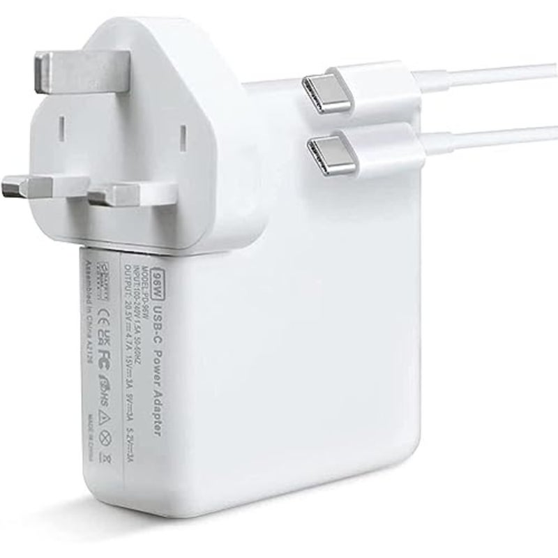 96W Type C Macbook Pro-Air Fast Replacement Charger, Power Adapter Compatible with 13, 14, 15, 16 Inch 2016/17/18/19/20 Model Laptops, Tabs and Smartphones, Thunderbolt Charger with 6ft USB C Cable - Image 4