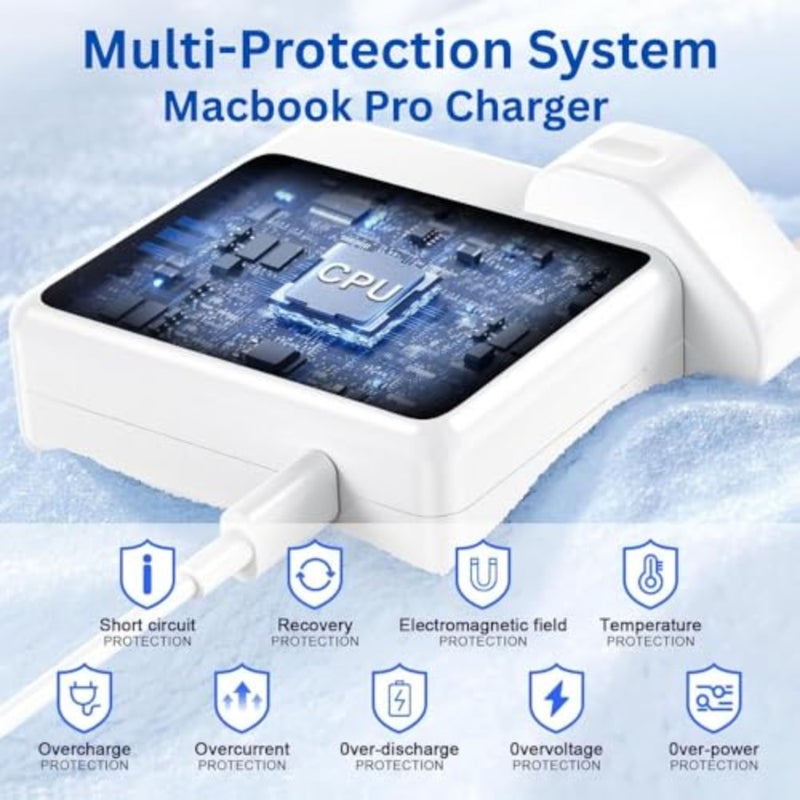 96W Type C Macbook Pro-Air Fast Replacement Charger, Power Adapter Compatible with 13, 14, 15, 16 Inch 2016/17/18/19/20 Model Laptops, Tabs and Smartphones, Thunderbolt Charger with 6ft USB C Cable - Image 2