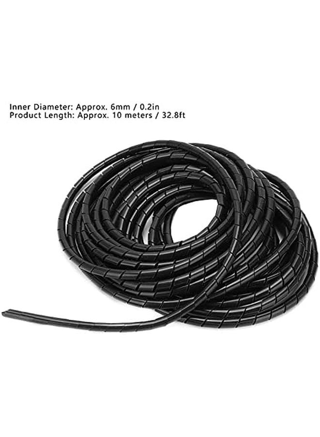 10m Spiral Cable Wrap Sleeve Flexible PVC Wire Organizer for PC TV 3D Printer Home Theater - Image 4