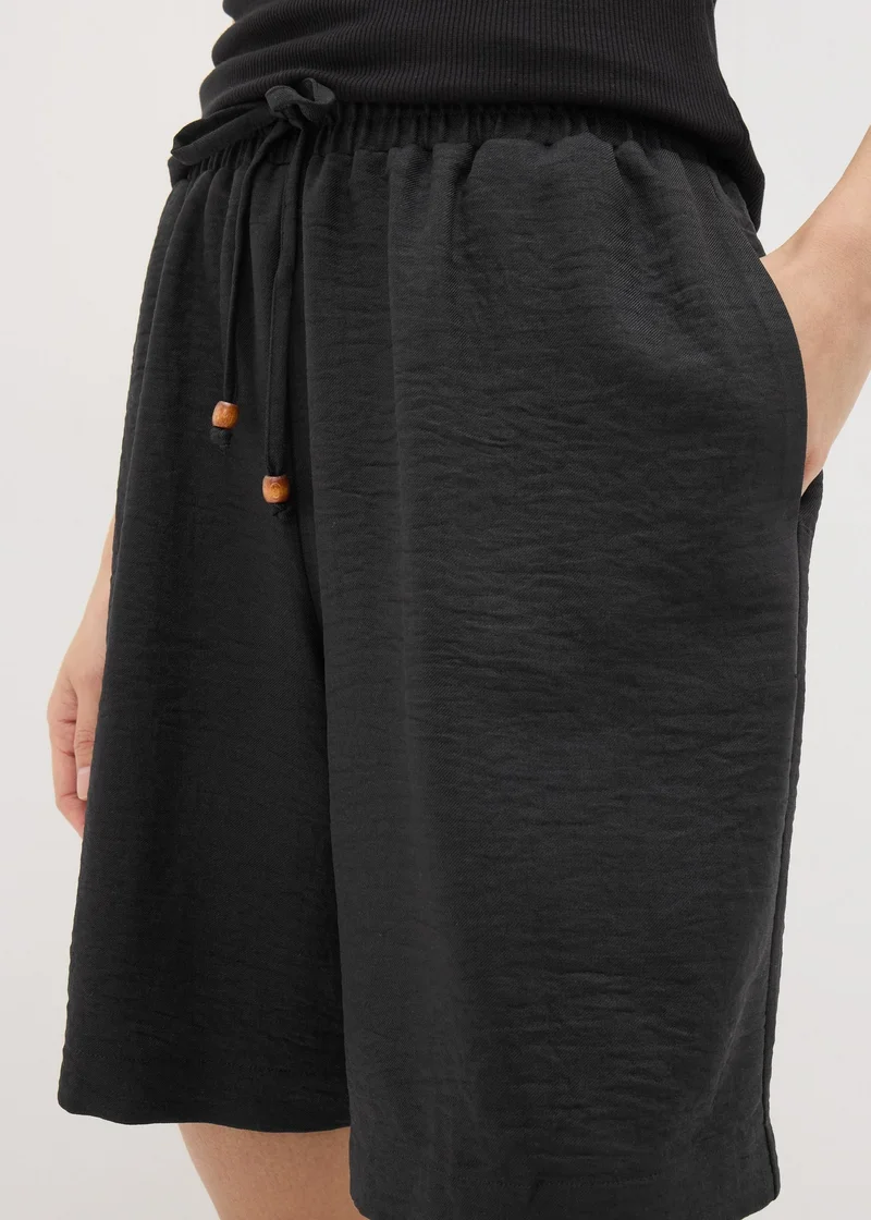 Matalan Black Tie Waist Shorts