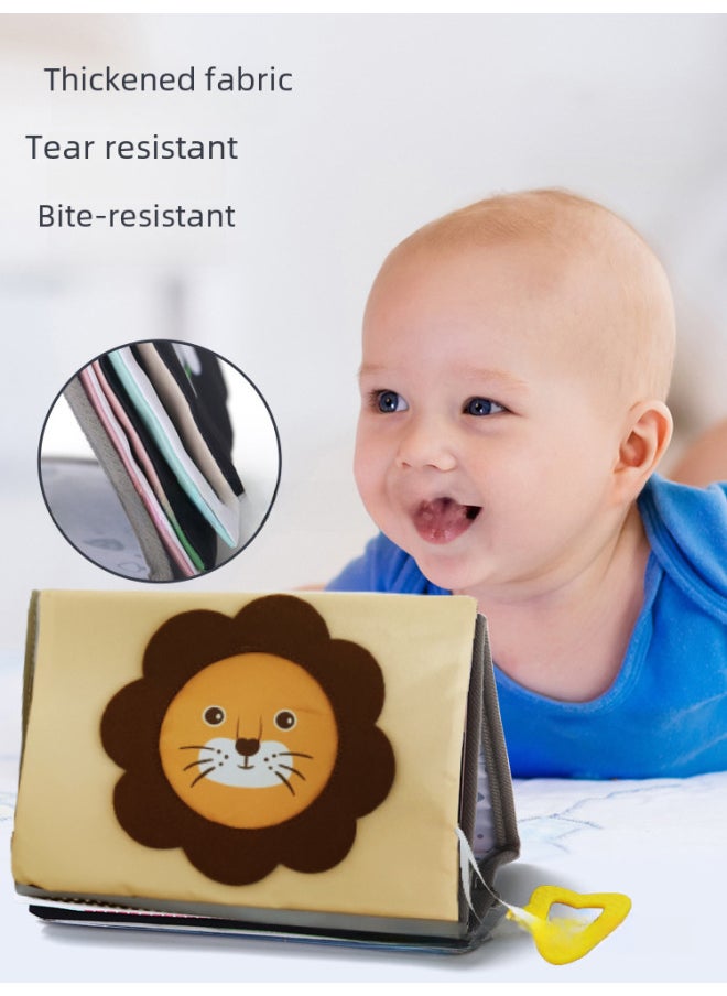 Design Baby Early Education Cloth Book Calendar Design Baby Head Lifting Training Multidimensional Color Enlightenment Book-Color:Elephant Desk Calendar Hahaha Mirror Cloth Book  - Image 2