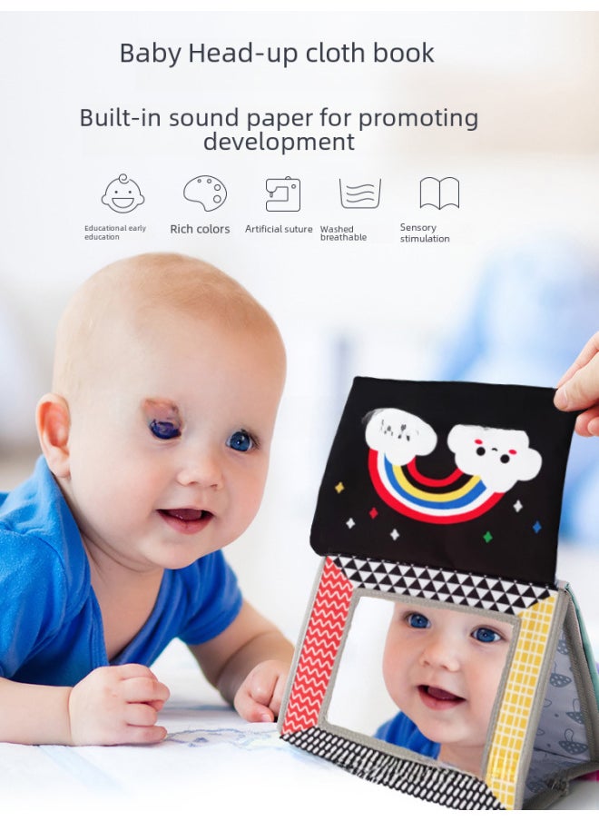 Design Baby Early Education Cloth Book Calendar Design Baby Head Lifting Training Multidimensional Color Enlightenment Book-Color:Elephant Desk Calendar Hahaha Mirror Cloth Book  - Image 5