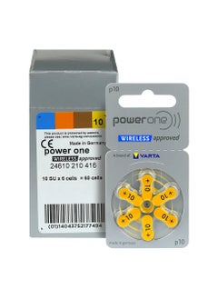 Powerone (Size 10) Hearing Aid 1.45V Batteries - 60 Pieces