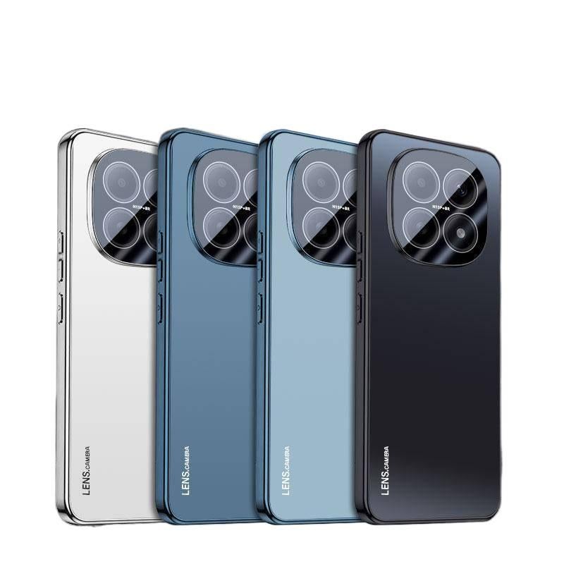 غطاء واقي بAcrylic لـ Redmi Note 15 مع حماية من السقوط وتغطية كاملة مع مقاوم للصدمات مع ملمس غير لامع مع قبضة مضادة للانزلاق باللون أزرق داكن مضاد للانزلاق من الأكريليك باللون الأ. - Image 2