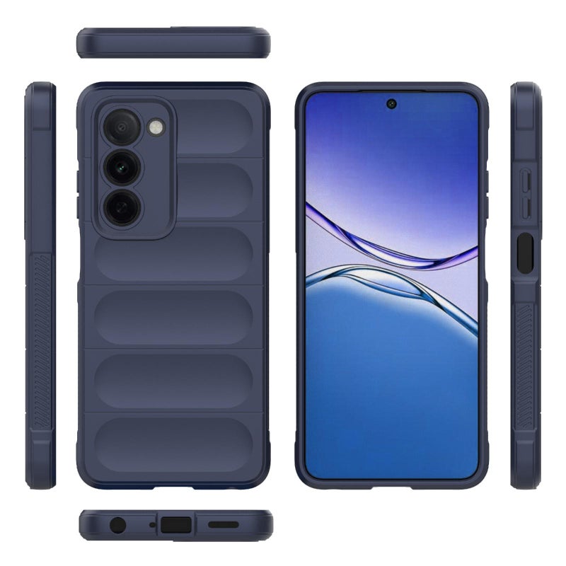 erorex For OPPO A5 5G Global / K13x 5G Global Magic Shield TPU + Flannel Phone Case(Dark Blue) - Image 3