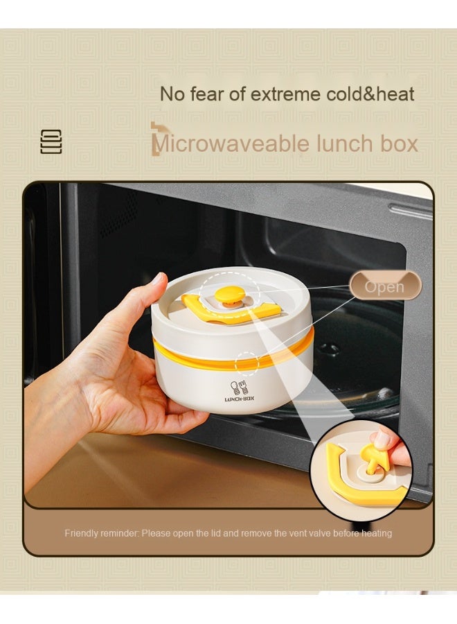 آنا حافظة غداء بتصميم ياباني مصنوعة من الفولاذ المقاوم للصدأ 316، مثالية للتسخين في الميكروويف. - Image 4