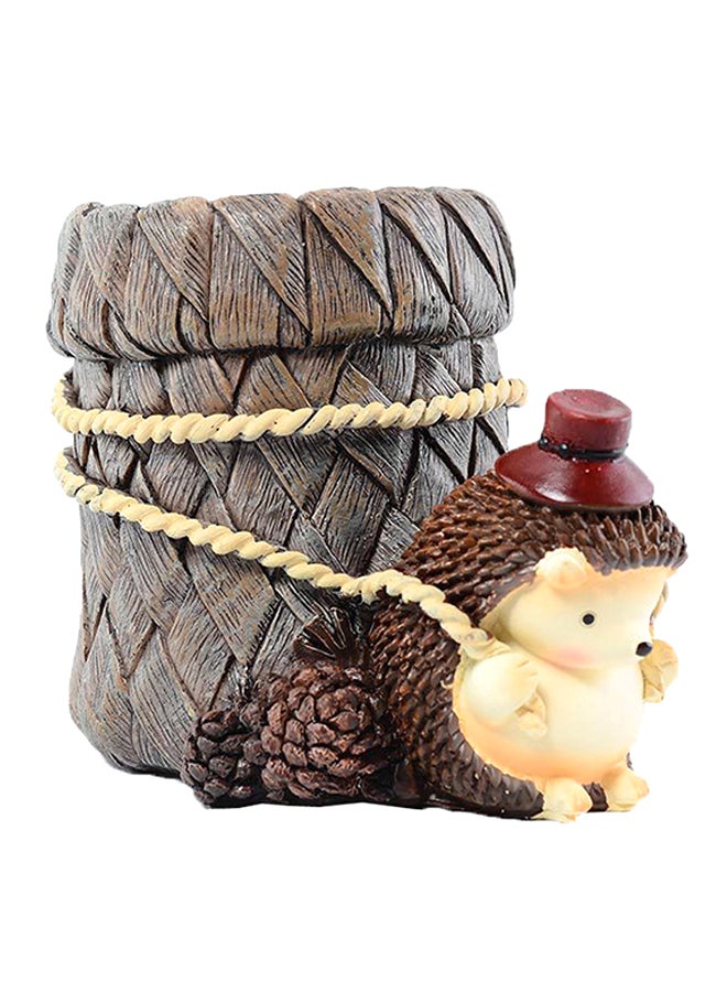 Sharpdo Hedgehot Pen Holder Grey/Brown/Beige - Image 1
