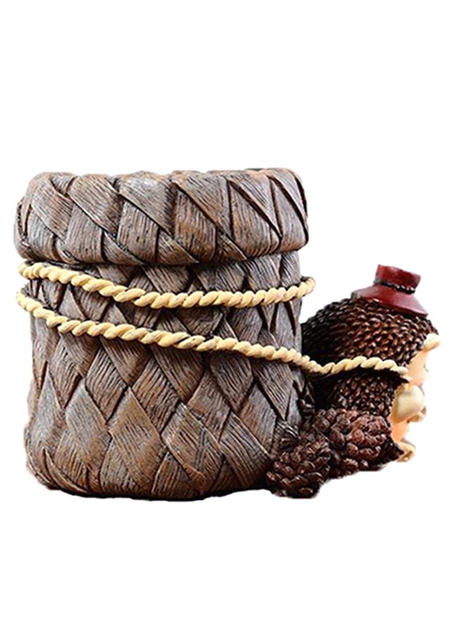 Sharpdo Hedgehot Pen Holder Grey/Brown/Beige - Image 2