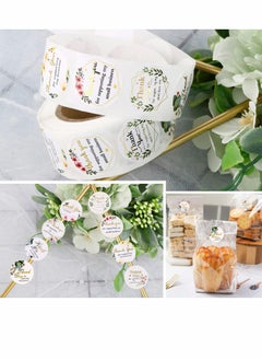 Y&D Thank You Label Sticker Roll 1000Pcs 2Rolls  - Image 2