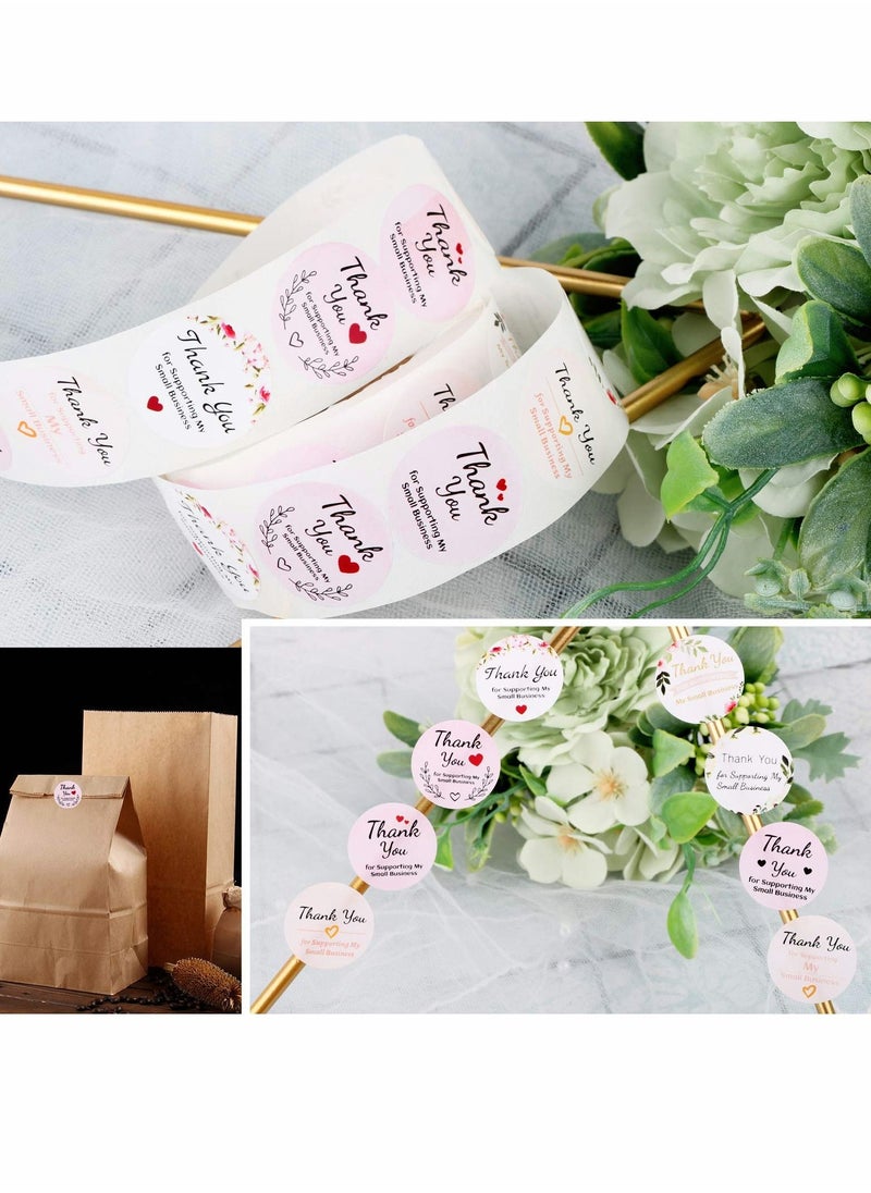 Y&D Thank You Label Sticker Roll 1000Pcs 2Rolls  - Image 3