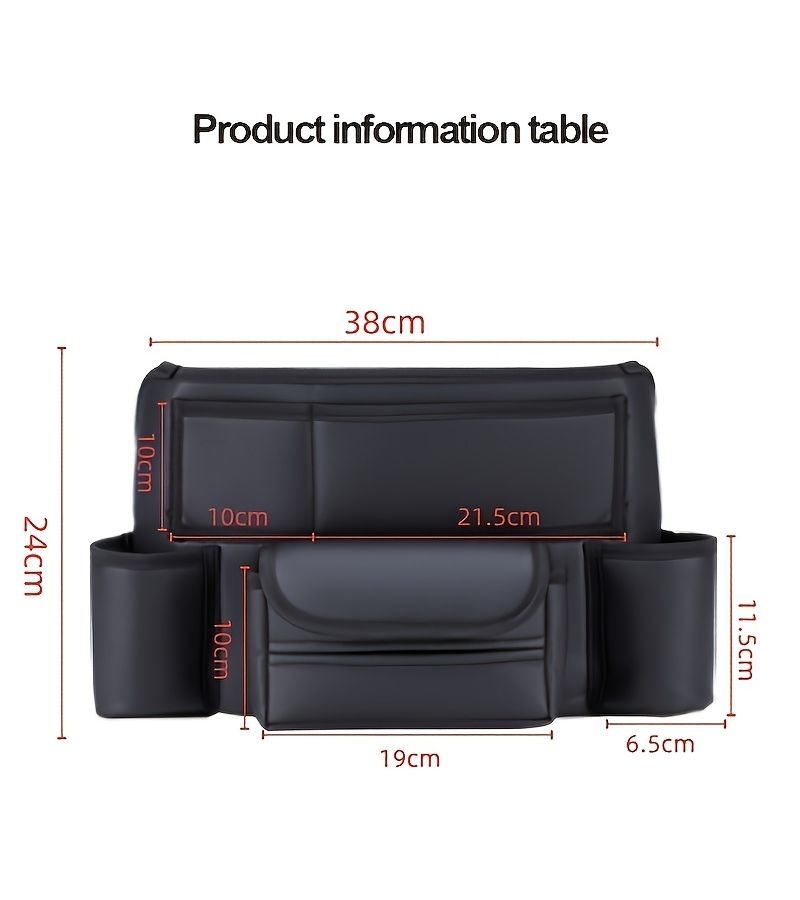 Black Foldable Washable Car Center Console With Storage Bag H312A - Image 1