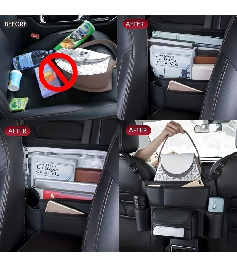 Black Foldable Washable Car Center Console With Storage Bag H312A - Image 3