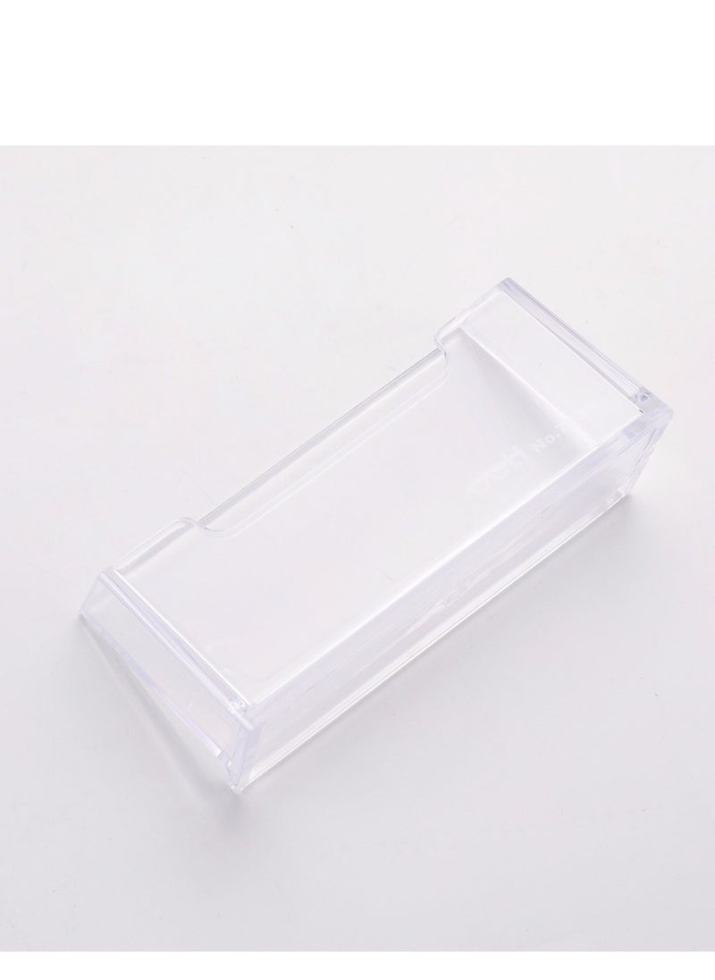 Deli Deli E7623 GPPS Business Card Holder - 100x38x82mm, Transparent, 1PCS/OPP Bag - Ideal for Office & Professional Use  - Image 3