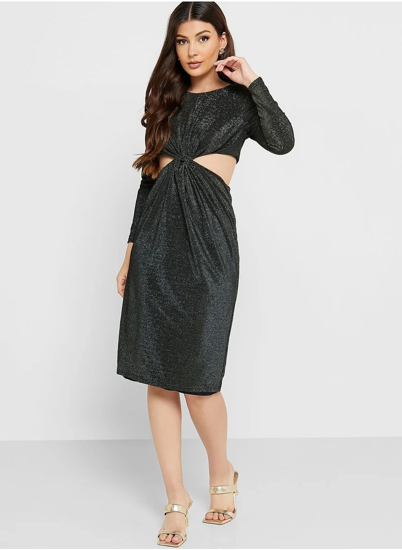 Chi Chi London Petite Cut Out Knitted Dress