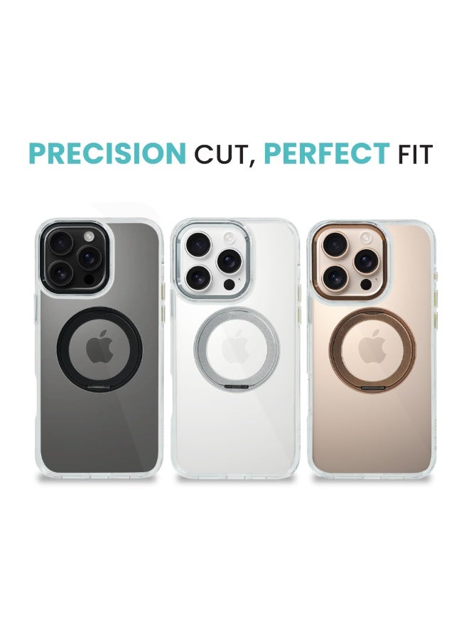 Aztech Magnetic Phone Case for iPhone 16 Case Cover Anti-Slip and Drop-Proof Protective Cover with 360° Ring Stand Compatible & MagSafe Exclusively Designed for iPhone 16 Anti-Scratch Mag Safe IP16 - Image 4