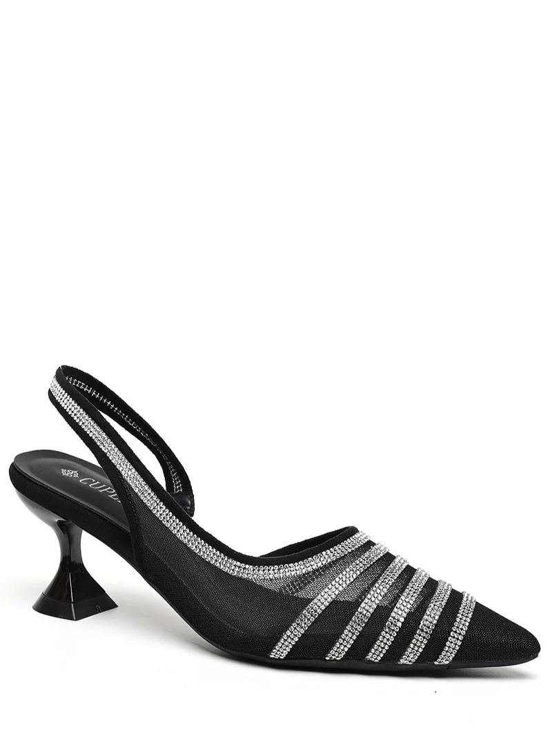 كابلي Sling back Embellished  Heeled Sandals