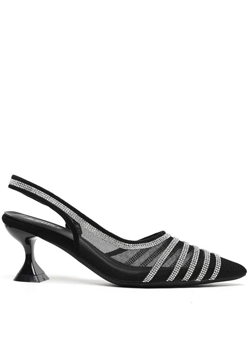 Cuple Sling back Embellished  Heeled Sandals