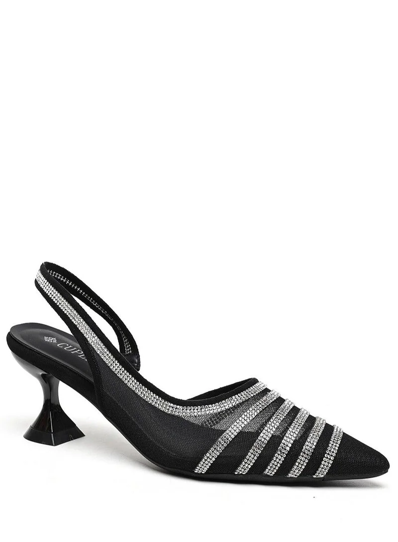 Cuple Sling back Embellished  Heeled Sandals