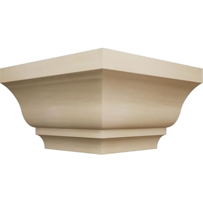 2 13/16"P X 3 1/2"H WM48 AMERICRAFT SOLID HARDWOOD STAIN GRADE MITERLINK CROWN MOULDING OUTSIDE CORNER, POPLAR (MATCHES MOULDING MLDW01X04WM48PO) - Image 1