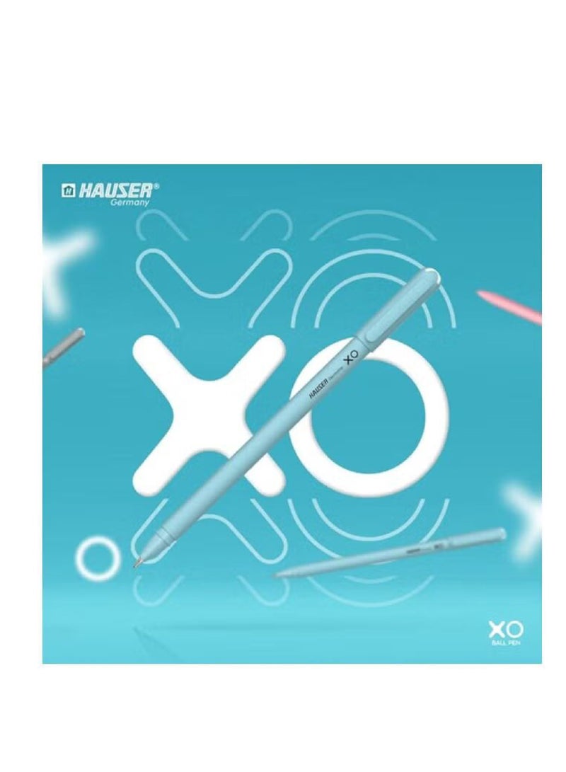 Hauser Germany Hauser Original XO 0.7mm Ball Pen Tumbler Sleek Body Minimalistic Design Matt Finish & Solid Body Type Low Viscosity Ink With Ultra Durable Tip (Pack of 50), Blue,black and red - Image 5