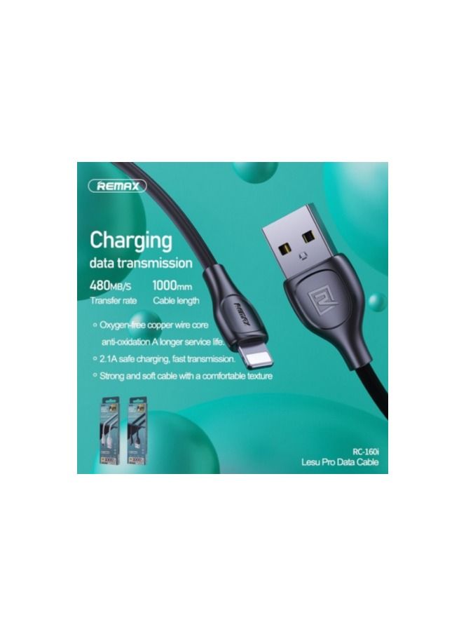 REMAX Data Cable-Lespeed Pro Rc-160I-Black - Image 2