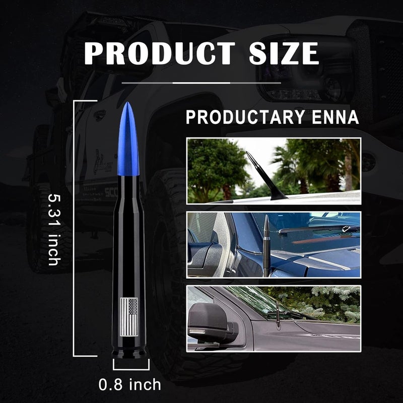 Ajxn Bullet Antenna for GM Chevy Silverado & GMC Trucks - Blue - Image 3
