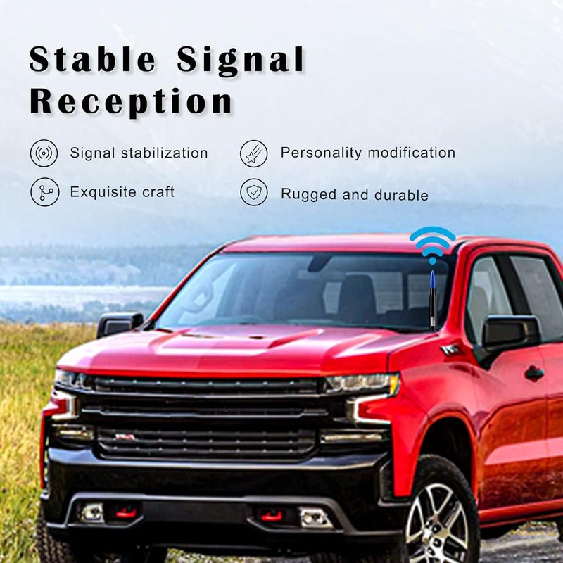 Ajxn Bullet Antenna for GM Chevy Silverado & GMC Trucks - Blue - Image 5