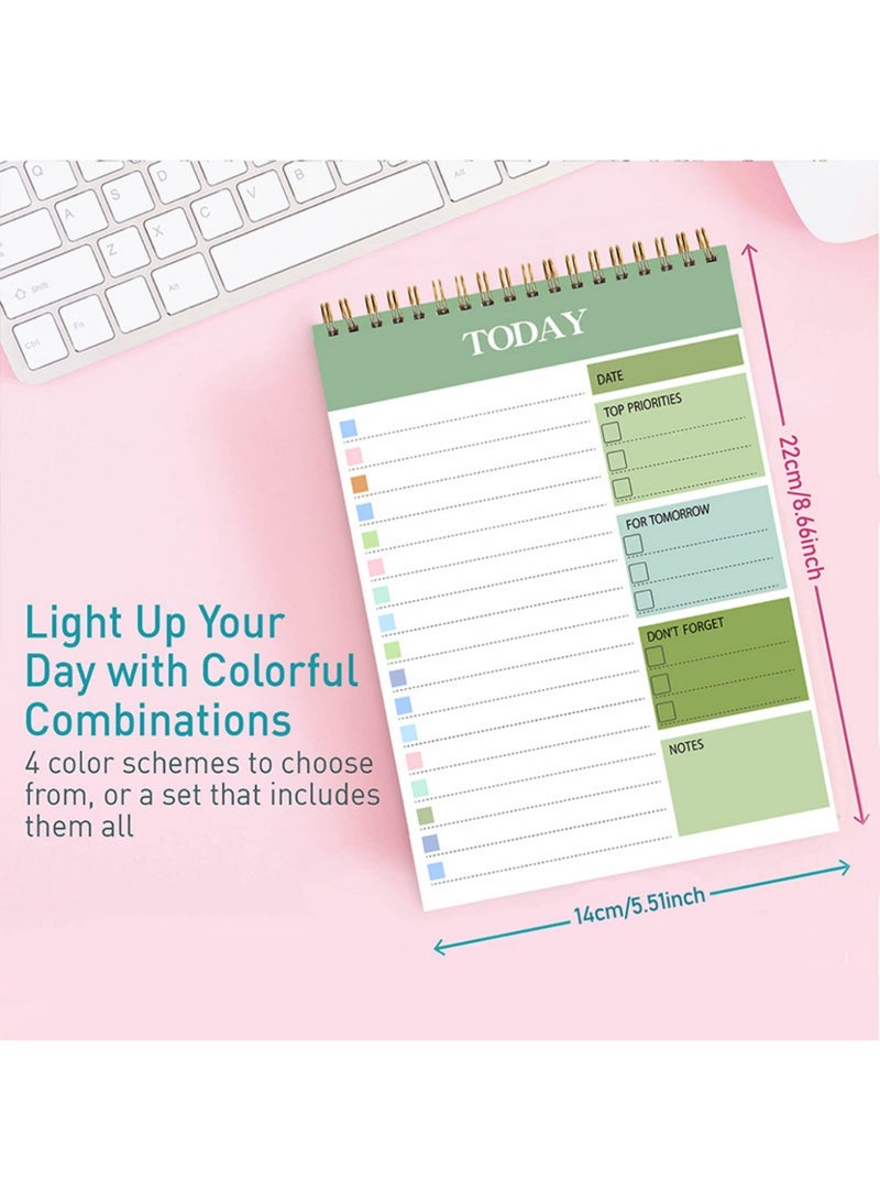 To Do List Notepad, 52 Sheets To Do List Notebook for Work, Twin-ring Spiral Bindling Undated Daily Planner Perfect for Enhanced Productivity and Goal Achievement - Image 4
