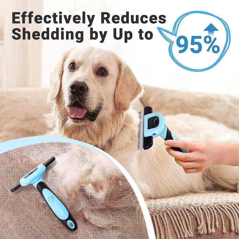 JUDEE® Pet Grooming De-Shedding Tool Brush for Dogs, Cats, and Rabbits | Effectively Reduce Shedding Up To 95% | Dog Faded Comb for Short, Medium, and Long Hair All Breeds (Large) - Image 3