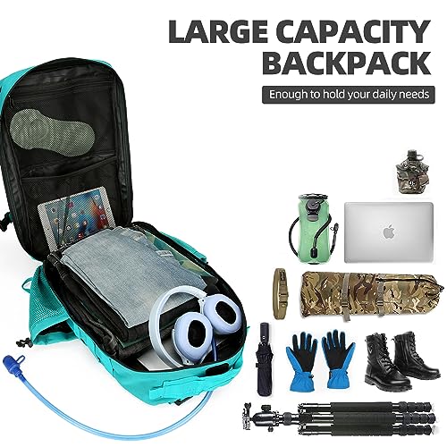 Lovelinks21 45L Tactical Assault Backpack 3 day assault pack with Molle Waterproof backpack Rucksack for Tactical Backpacks (Lake Blue) - Image 5