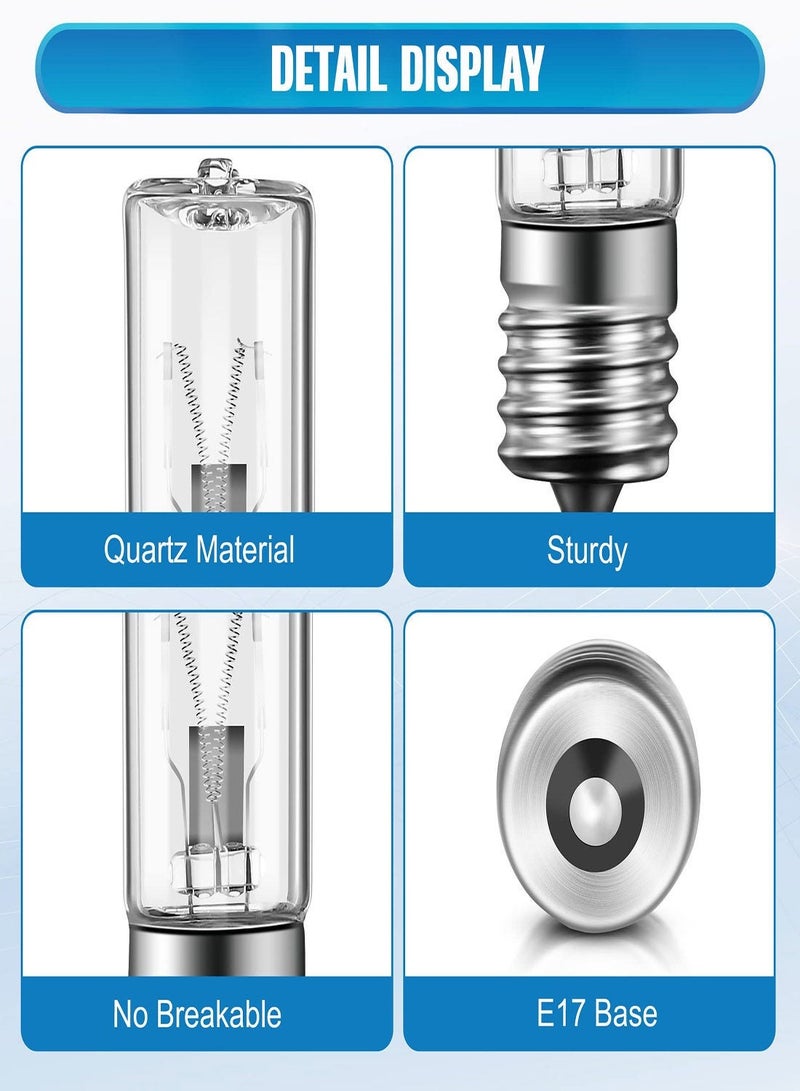 UVC Replacement Light Bulbs, UV Germicidal Lamps, Deodorization Mite Bulbs Ultraviolet Disinfection Lamps for Refrigerator Cabinets, Compatible with Germ Guardian Air Purifier Sanitizers 4Pcs