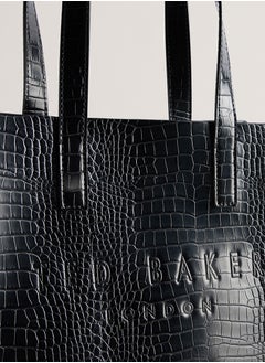 Ted Baker حقيبة تسوق بحمالة علوية مصنوعة من قماش كروككون  - Image 3