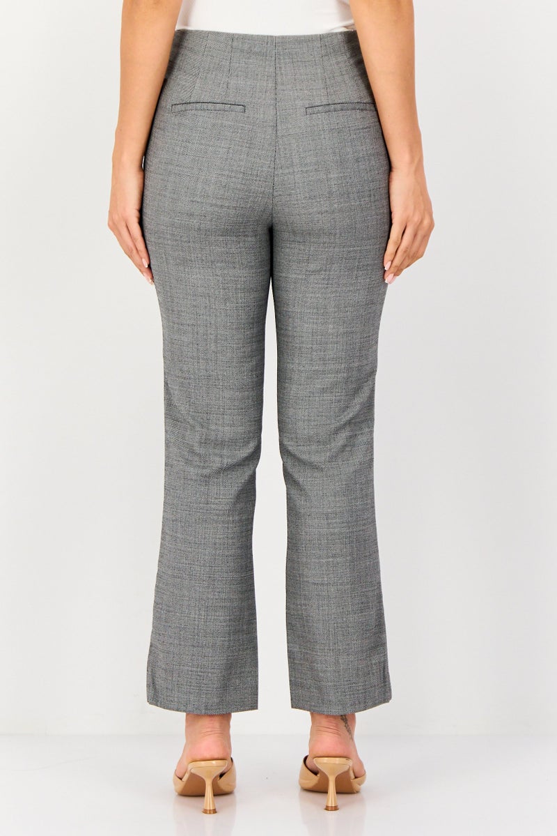 SELECTED Women Regular Fit Heather Dress Pants, Grey - Image 3