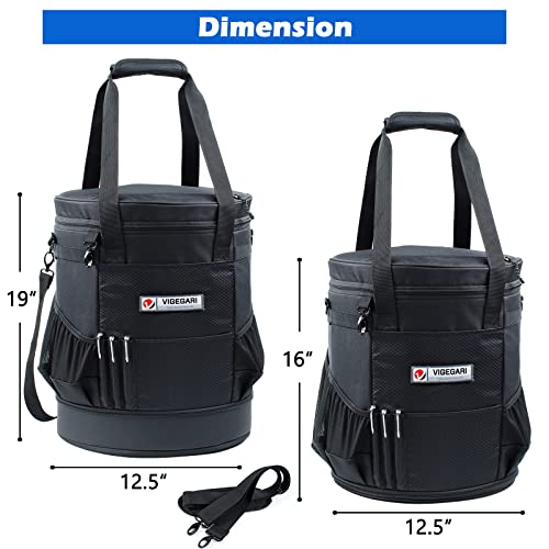 VIGEGARI VIGERARI Baseball Bucket Bag- Coach Bag-Expandable Softball Bucket Organizer with Padded Seat-Coach Gifts-Training Equipment, Baseball Gear, Accessories - Image 5