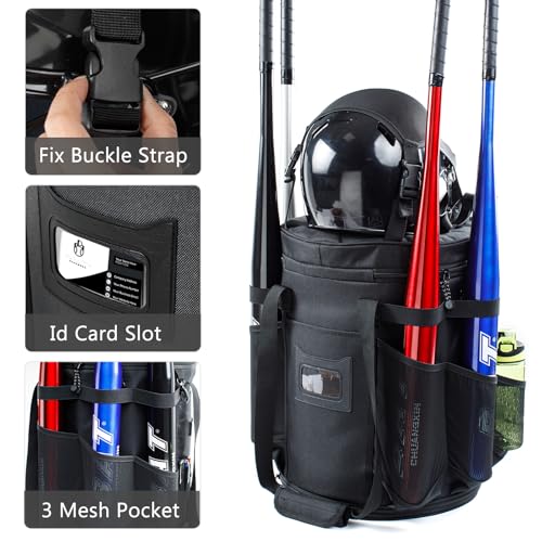 VIGEGARI VIGERARI Baseball Bucket Bag- Coach Bag-Expandable Softball Bucket Organizer with Padded Seat-Coach Gifts-Training Equipment, Baseball Gear, Accessories - Image 3