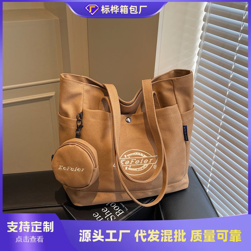 Large Capacity Tote Bag, Canvas Shoulder Bag for Women 2025 - Image 2