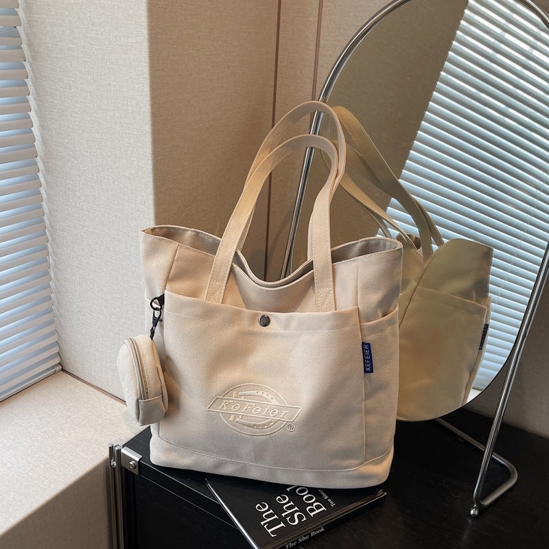 Large Capacity Tote Bag, Canvas Shoulder Bag for Women 2025 - Image 3