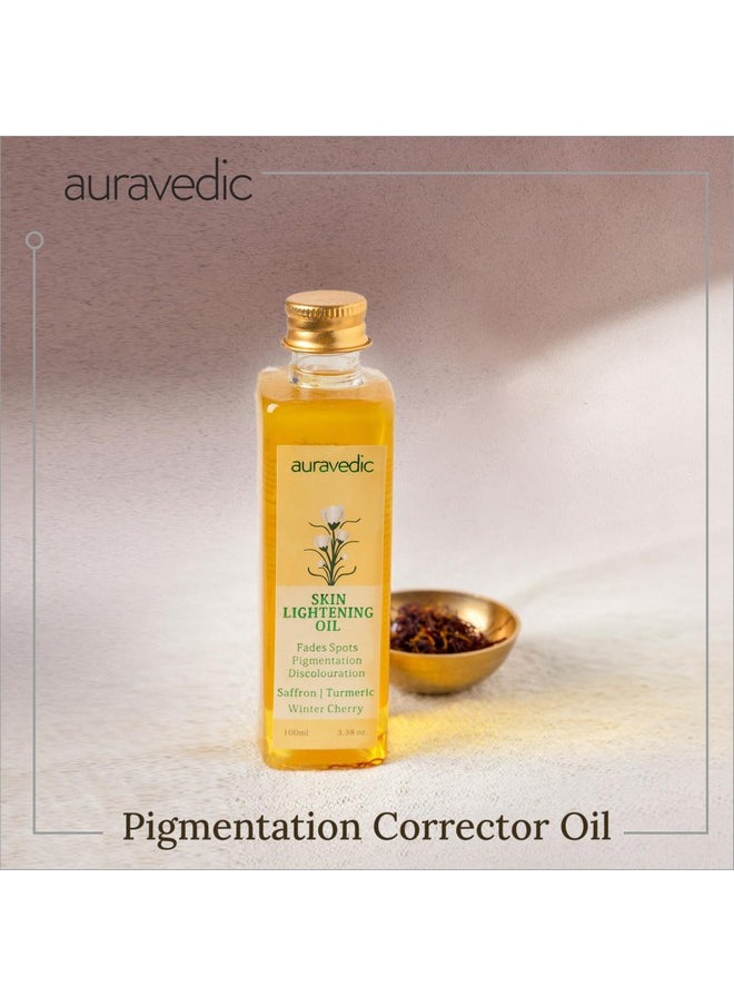 Auravedic Auravedic Saffron original face oil for glowing skin100 ml Ashwagandha pigmentation serum face serum for pigmentation and dark spot serum for women glowing skin body oil after bath for daily use  - Image 3