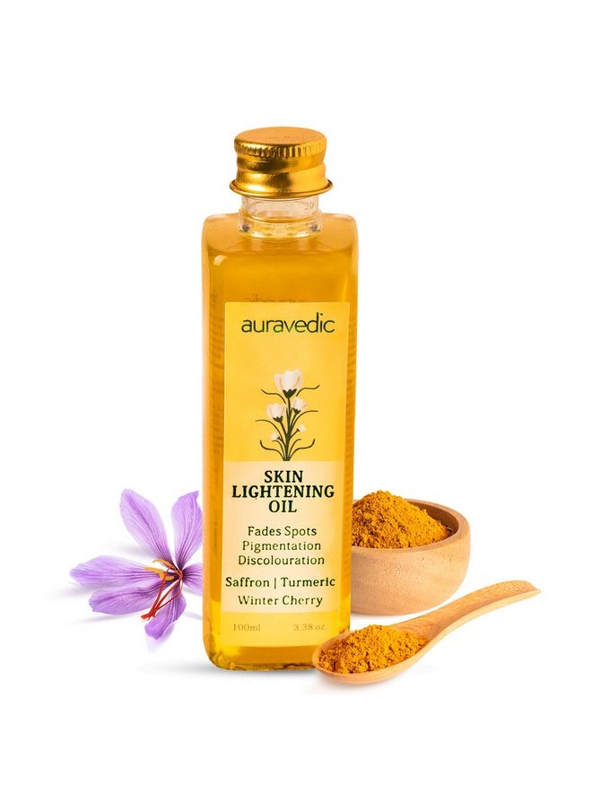 Auravedic Auravedic Saffron original face oil for glowing skin100 ml Ashwagandha pigmentation serum face serum for pigmentation and dark spot serum for women glowing skin body oil after bath for daily use  - Image 1