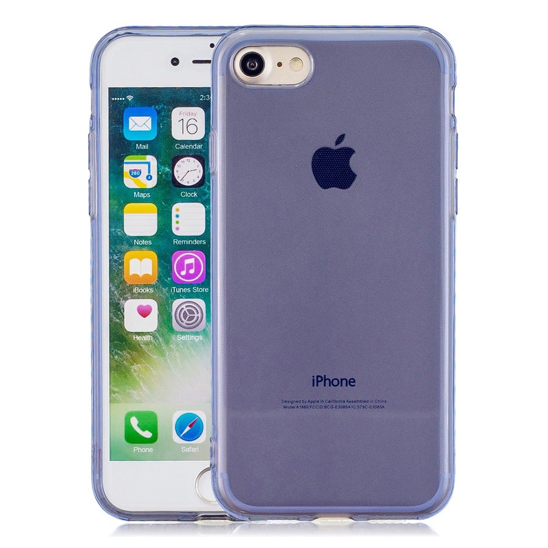 Generic (Unbranded) غطاء خلفي شفاف ملون من TPU لجهاز iPhone 6/6S / 6 Plus/6S Plus 7/8 7 Plus/8 Plus باللون الأزرق الملكي - Image 1