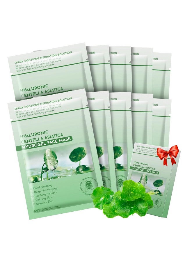 IREV Calming Mask for Face, Centella Asiatica Calming Mask, Facial Masks with Aloe Hyaluronic Acid for Sensitive Skin, Soothing, Anti Aging Face Mask, Face Masks Skincare, Hydrating Sheet Face Mask 10 pack - Image 1