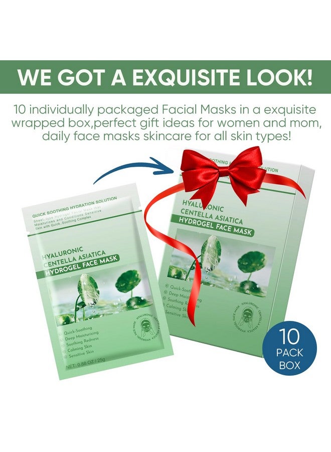 IREV Calming Mask for Face, Centella Asiatica Calming Mask, Facial Masks with Aloe Hyaluronic Acid for Sensitive Skin, Soothing, Anti Aging Face Mask, Face Masks Skincare, Hydrating Sheet Face Mask 10 pack - Image 3