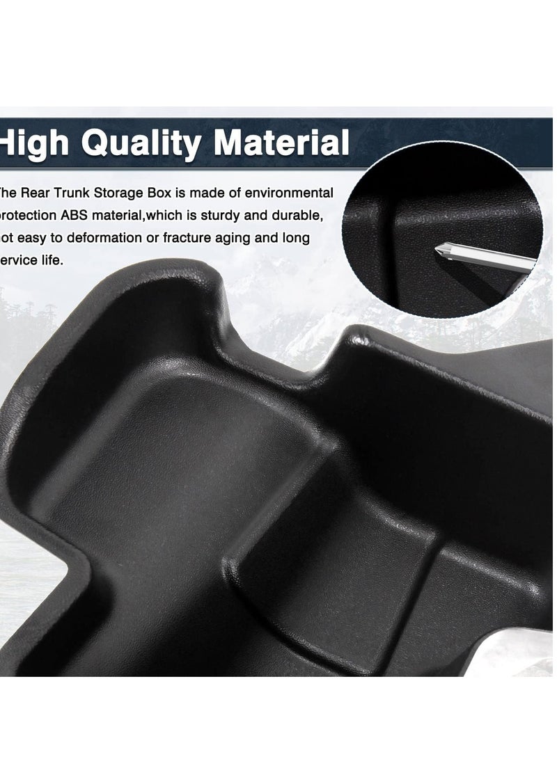 SYOSI صندوق منظم لدرج تخزين جانب الراكب، صندوق شحن خلفي مناسب لملحقات داخلية لسيارة جيب رانجلر JL 2018-2023 2024، أسود، قطعتان - Image 5