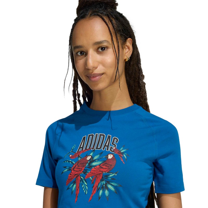 adidas X Farm Rio Graphic T-Shirt Cropped - Image 1